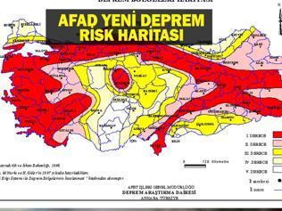AFAD YENİ DEPREM HARİTASI: AFAD Türkiye deprem risk haritası yenilendi Deprem riski en az iller neresi Hangi illerde deprem riski yüksek AFAD Türkiye Deprem Haritası