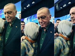 Emine Erdoğanı duygulandıran anlar... Cumhurbaşkanı, konuşmasından sonra eşine sarıldı