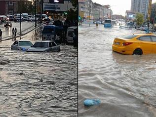 Ankarayı sağanak vurdu: Cadde ve sokaklar göle döndü Vali Şahinden açıklama