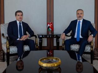 Dışişleri Bakanı Hakan Fidan, IKBY Başkanı Barzani ile görüştü