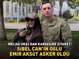 Asker oldu Sibel Canın oğlu Emir Aksüte bakın Melisa Uraldan kardeşine ziyaret