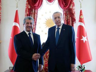 SON DAKİKA | Cumhurbaşkanı Erdoğan, IKBY Başbakanı Mesrur Barzani’yi kabul etti