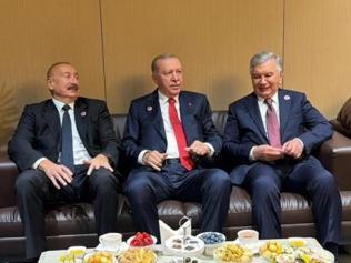 Cumhurbaşkanı Erdoğan, Aliyev ve Mirziyoyev ile bir araya geldi