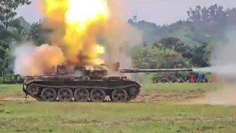 Tatbikatta tank böyle infilak etti
