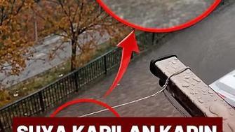 İstanbulda Şiddetli Yağış Esenyurtta Suya Kapılan Kadın Böyle Sürüklendi