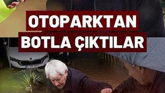 Su Dolu Otoparktan Botla Çıktılar: Arabayı Bırakıp Birer Tane Kayık Almak Lazım