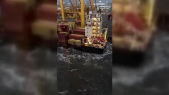 Almanyada korkutan gemi kazası