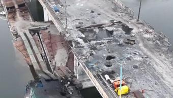 Hersonda yıkım görüntülendi