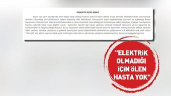 Hastanede jeneratör çalışmadı iddiasına yalanlama