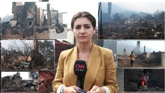 CNN TÜRK alevlerin yok ettiği Köprücek köyünü görüntüledi