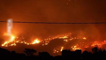 Yunanistanın Girit Adası yanıyor