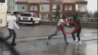 Ankarada pompalı tüfekli kavga O anlar kamerada... 2 gözaltı