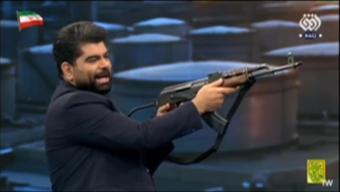 BAE bayrağı hedefte İran televizyonunda silah eğitimi
