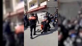 Gözaltı işlemine tepki gösterenler ile polis arasında arbede: 4 yaralı