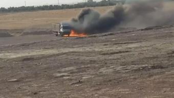 Suriyede bomba yüklü kamyon imha edildi