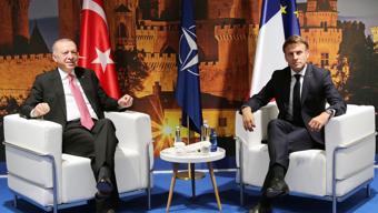 Cumhurbaşkanı Erdoğan, Macron ile görüştü