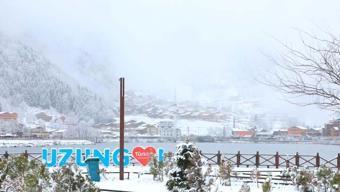 Uzungölden nefes kesen kar manzaraları