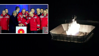 Cumhurbaşkanı Erdoğan meşaleyi yaktı: Karadeniz gazı artık devrede