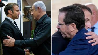 Önce Biden, şimdi de Macron İsrail’e desteğin beden dili: Sarılma…
