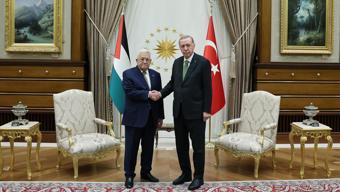 Cumhurbaşkanı Erdoğan, Filistin Devlet Başkanı Abbas ile görüştü