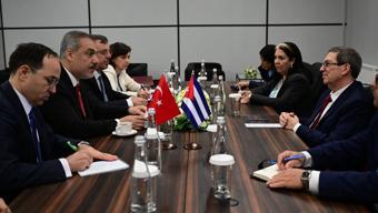 Bakan Fidan, Kübalı mevkidaşı Parrilla ile görüştü