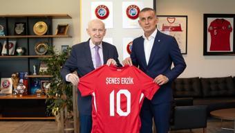 Şenes Erzik, TFF Başkanı Hacıosmanoğlu’nu ziyaret etti