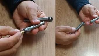 Kalem şeklinde suikast tabancası ele geçirildi