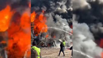 Malatyada inşaat işçilerinin kaldığı konteynerlerde yangın