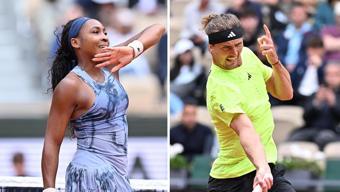 Fransa Açıkta Gauff ve Zverev ikinci tura yükseldi