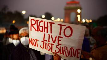 Hindistanda hava kirliliği protestosu