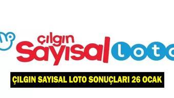 ÇILGIN SAYISAL LOTO SONUÇLARI 26 OCAK Çılgın Sayısal Loto ne kadar devretti Çılgın Sayısal Loto sonuçları sorgulama ekranı