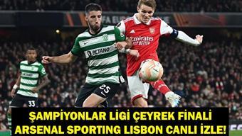 ARSENAL SPORTING LISBON MAÇ KADROSU: UEFA Şampiyonlar Ligi Çeyrek Finali Arsenal Sporting Lisbon Maçı Saat Kaçta Hangi Kanalda İşte Canlı İzleme Ekranı...