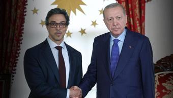 Cumhurbaşkanı Erdoğan, BAE başkan yardımcısını Dolmabahçede kabul etti