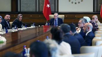 Cumhurbaşkanı Erdoğan şehit ailelerini kabul etti
