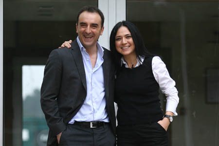 Carvalhal ile Banu Güven aynı karede