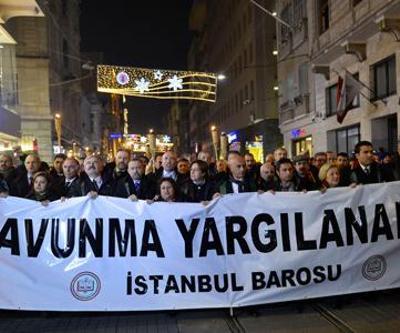 Taksimde avukatlar eylem yaptı