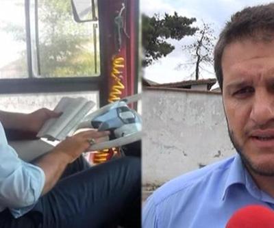 Otobüs kullanırken kitap okuyan şoför konuştu
