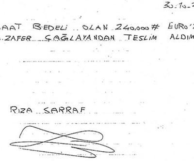 Zafer Çağlayanı kurtaran belge, Sarrafın otel kağıdına attığı imzaymış