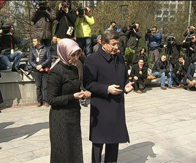 Davutoğlu, patlamanın olduğu yerde