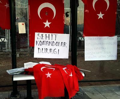Durağın adı Şehit Komandolar Durağı olarak değiştirildi