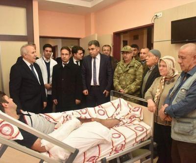 Validen Fırat Kalkanı Harekatında yaralanan askerlere ziyaret