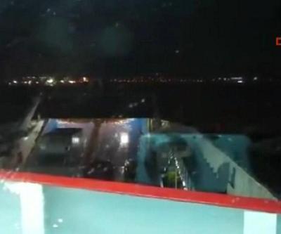 Feribotun ön kapağı denize düştü, büyük panik yaşandı