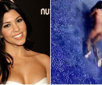Kardashian çırılçıplak havuza girdi