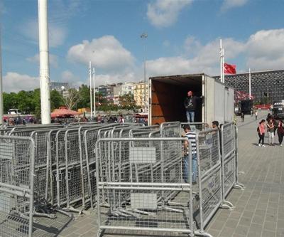 Gezi Parkının çevresi bariyerlerle çevrildi