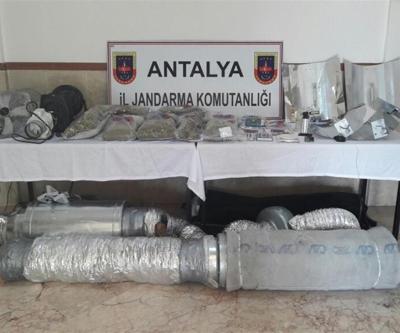 Antalya jandarması uyuşturucu imalathanesini ortaya çıkardı