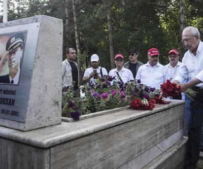 Kılıçdaroğlundan Gaffar Okkanın mezarına ziyaret