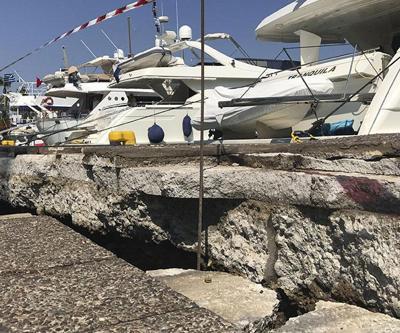 Kostan gelen görüntüler depremin şiddetini gözler önüne serdi