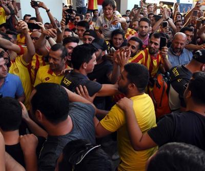 Göztepeye taraftarından coşkulu uğurlama