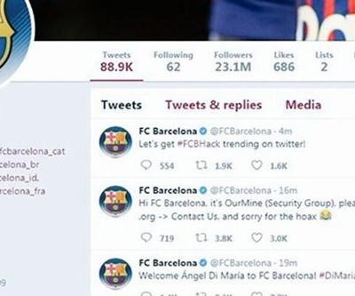 Barcelonanın sosyal medya hesaplarını hacklediler