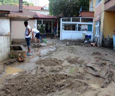 Sağanak yağmur sonrası Zonguldak